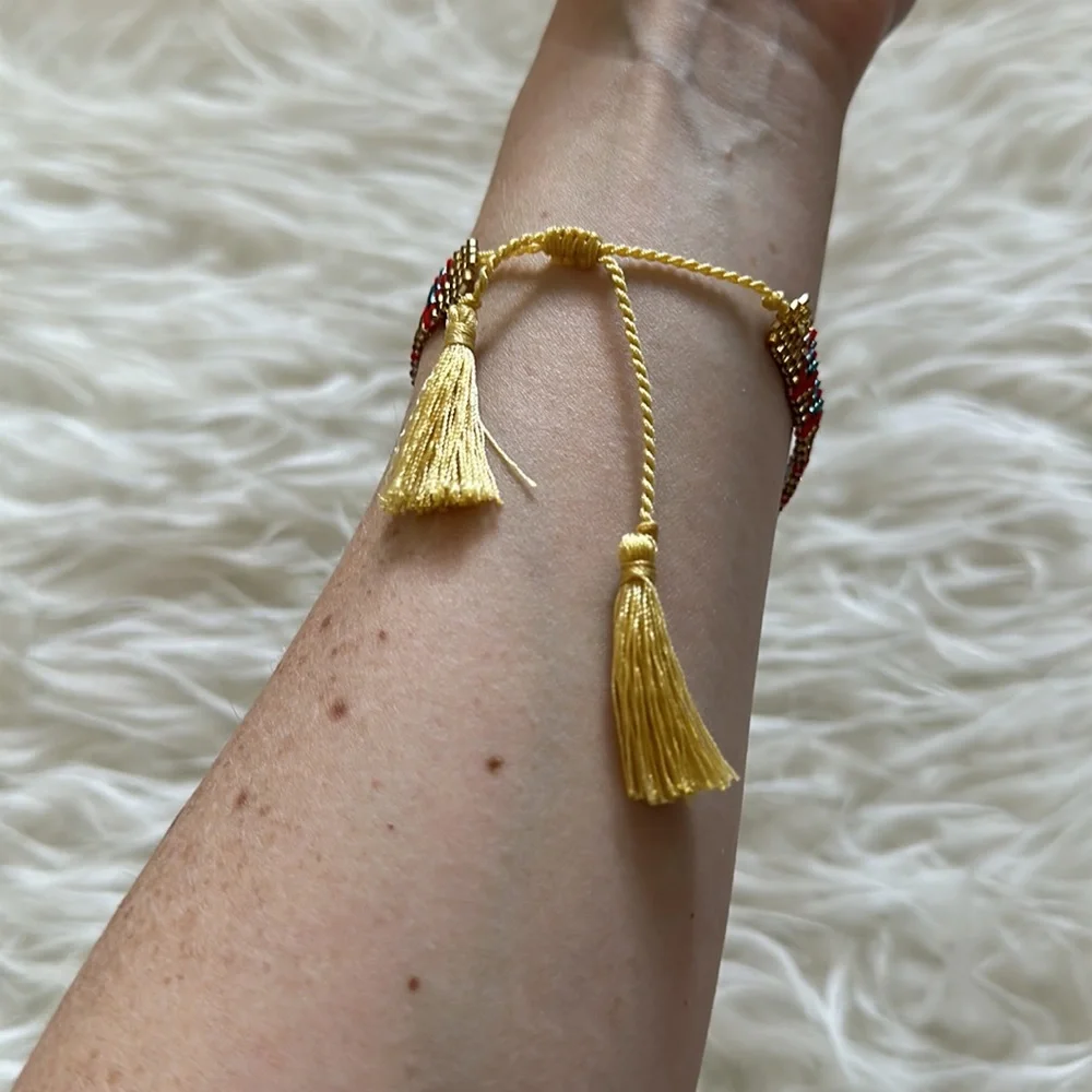 Lot of 11 Handmade Bracelets - Blue Leather Wrap Hand Stamped & Beaded - Picture 10 of 16